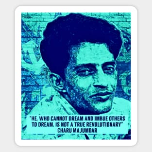 Charu Majumdar Naxalite Revolutionary Quote Blue Sticker